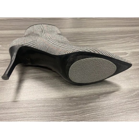 Cabi Dandy Glen Plaid Black & Gray Stiletto Ankle Booties Women's Size 9M - Picture 6 of 16